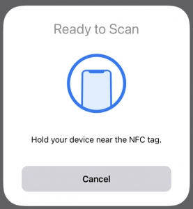 ios core nfc ready to scan popup notification iphone read nfc tag