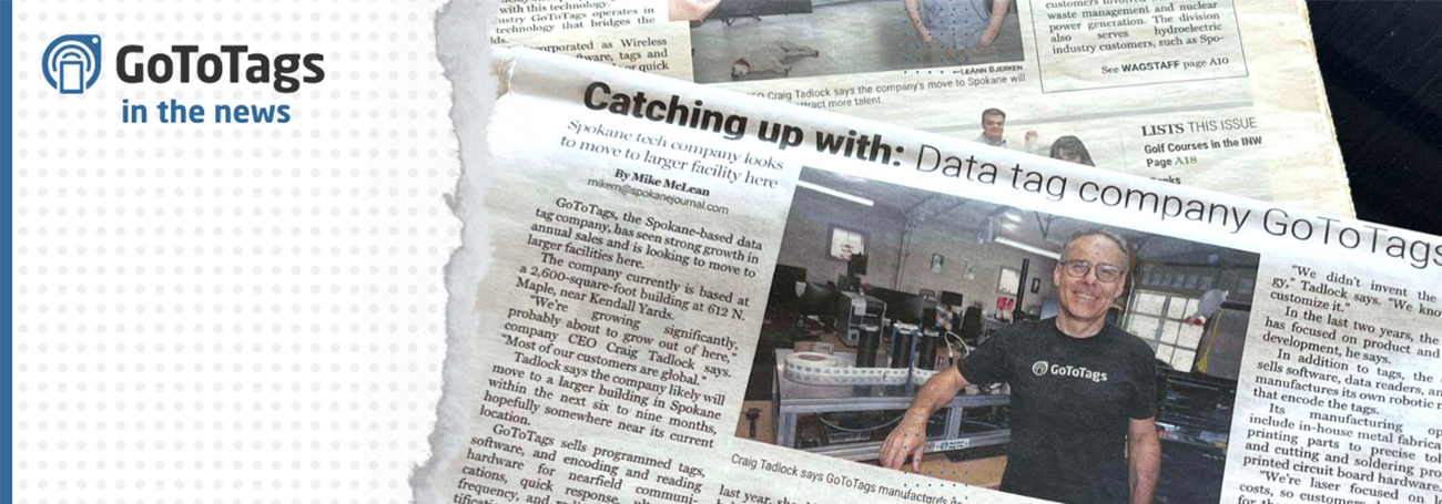 GoToTags featured in the Spokane Journal of Business